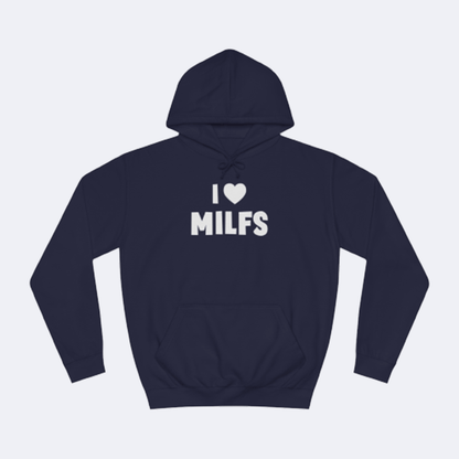 I Love Milfs Fun Shirt lustiger Hoodie Blau Unisex