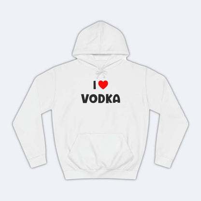 I Love Vodka Fun Shirt lustiger Hoodie Weiß Unisex