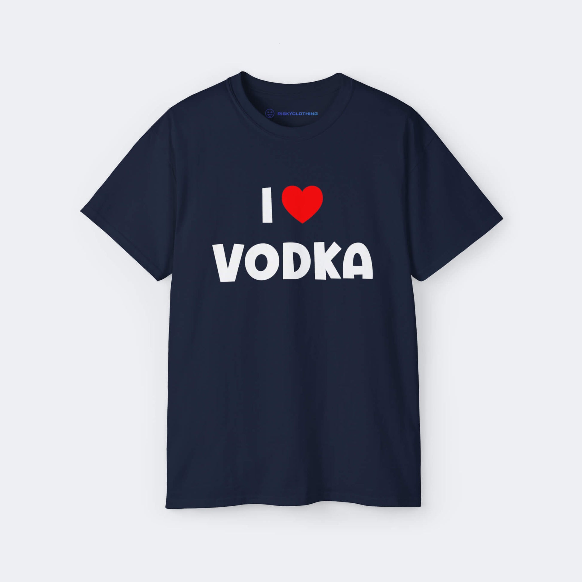 I Love Vodka Fun Shirt lustiges T-Shirt Blau Unisex